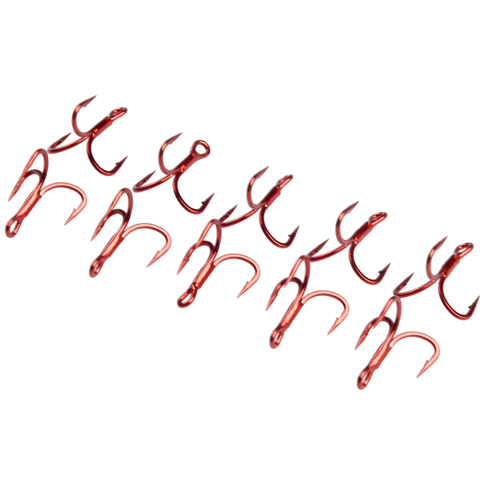 

Round Treble Hook Fishhook 10pcs/set 6#/8#/10# Fishing Tackle Stainless Steel Strong Bass Lure Hook For Carp Fishing