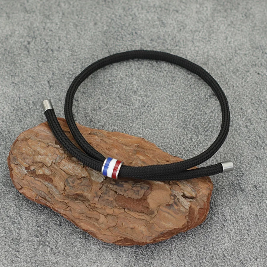 Stainless Steel Adjustable Paracord Bracelet for Men