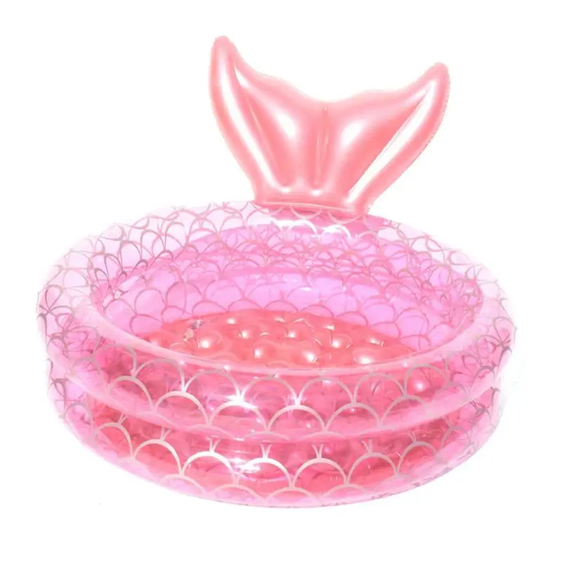 

Pink Mermaid Round Inflatable Swimming Pool 90120150CM PVC Paddling Pool Outdoor Summer Inflatable Pool Bathtub For Kids