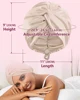 New Silk Turban Bonnets For Women Adjustable Twisted Sleeping Night Cap Stretch Chemo Head Wrap Cap For Curly Ladies 3