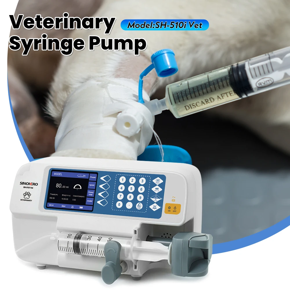 Veterinary Syringe Pump Infusion Pump 3.5 Inch LCD Auto-Recognition syringe pump