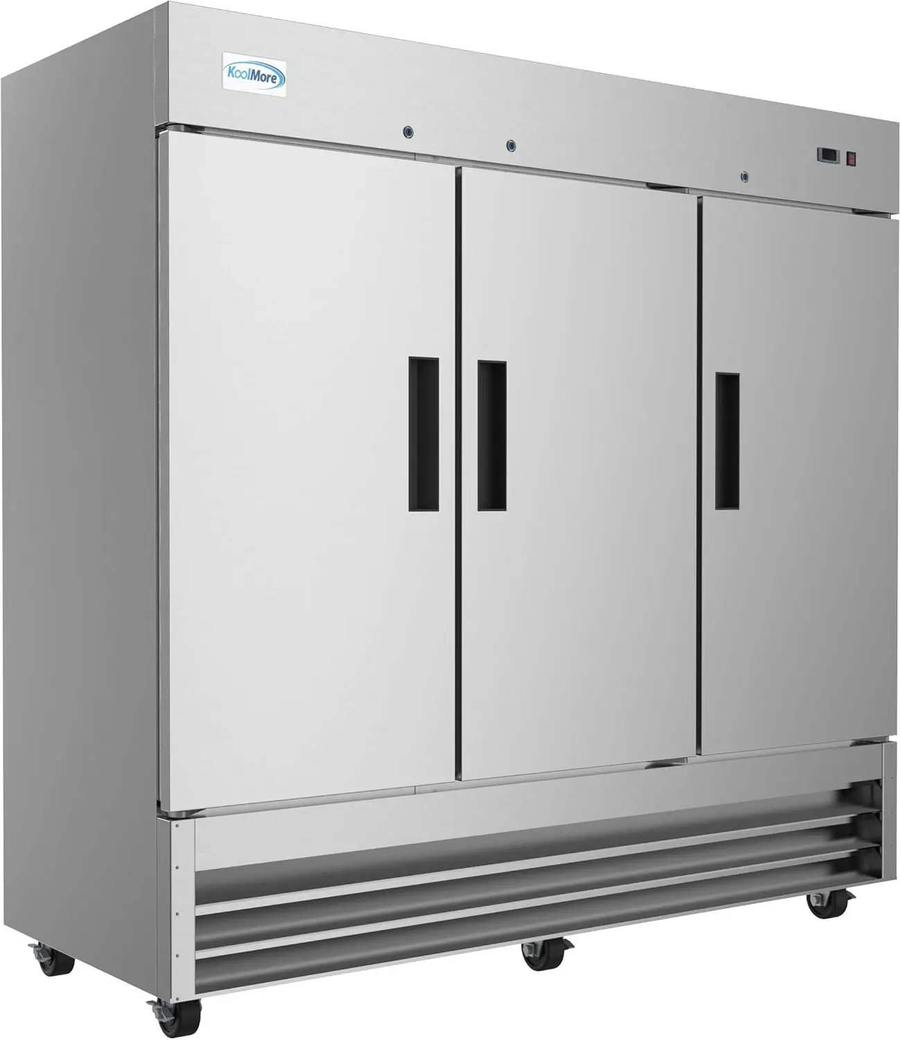 82" 3 Door Stainless Steel Upright Commercial Reach-in Freezer 72 Cu. Ft Model:RIF-3D-SS Spacious Interior for Maximum Storage