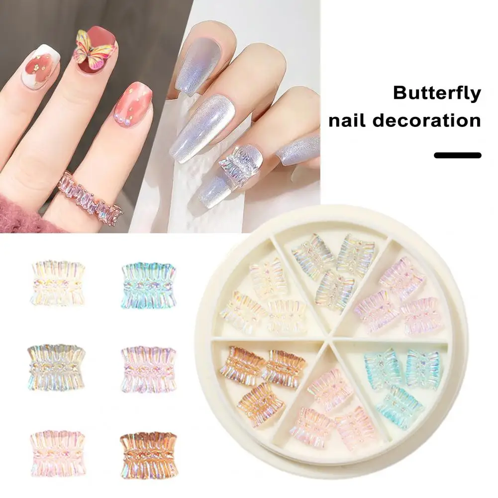 Resin Nail Jewelry Long-lasting Nail Decorations Resin Butterfly Nail Charms Diy Craft Project Accessories for Manicure Jewelry