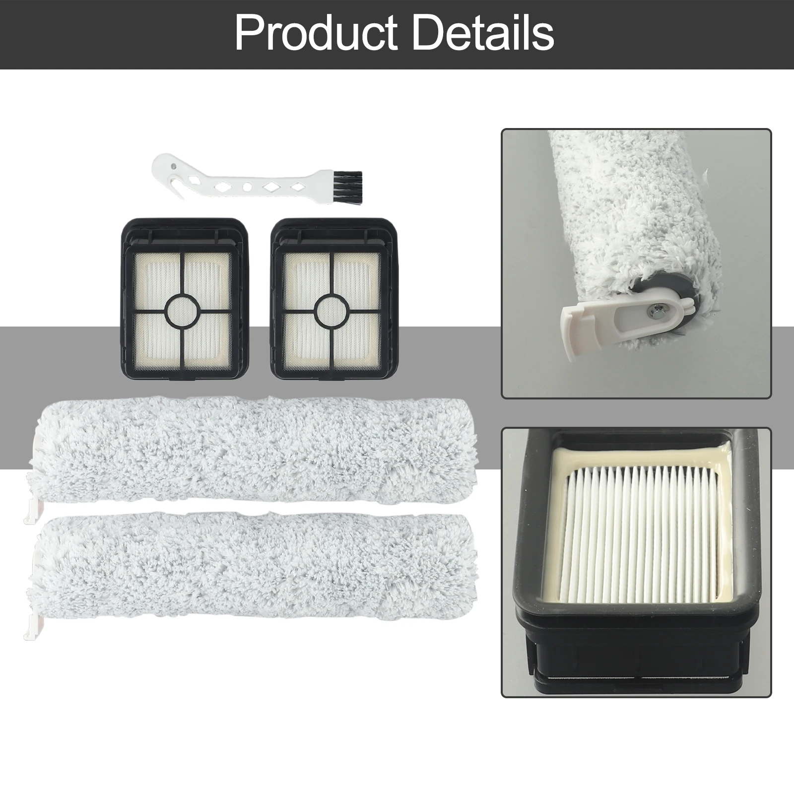 

1 Set Roller Brush Filter Kit For Bissell Cross Wave HydroSteam 35151/3513 Pet Pro Multi-Surface Wet Dry Vacuum Cleaner Parts