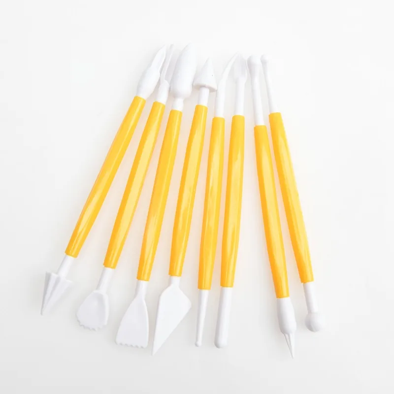 New 8Pcs/Set Plastic Clay Sculpting Set Wax Carving Pottery Tools Carving Sculpture Shaper Polymer Modeling Clay Tools