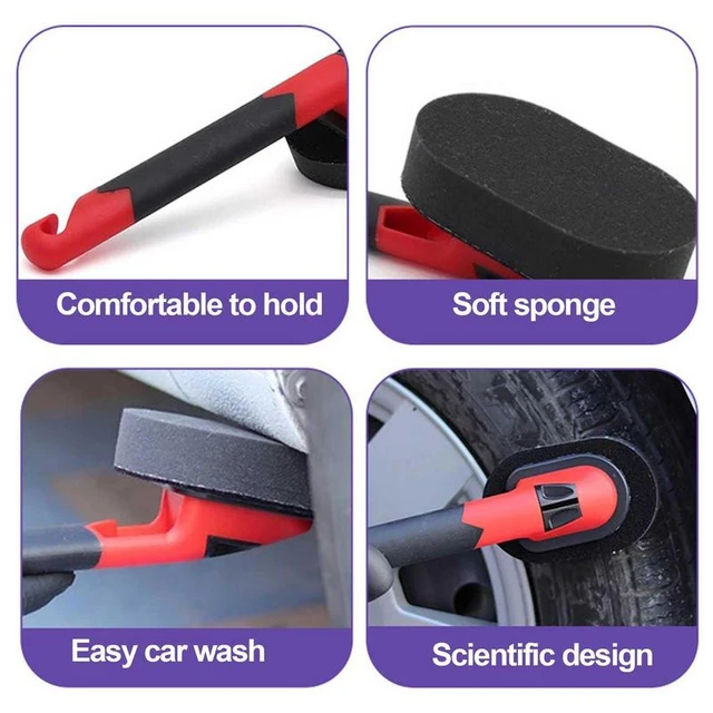 2Pcs Soft Car Tire Waxing Dressing Applicator Tire Shine Dressing Cleaning Applicator  Pad With Lid Auto Tire Sponge - AliExpress