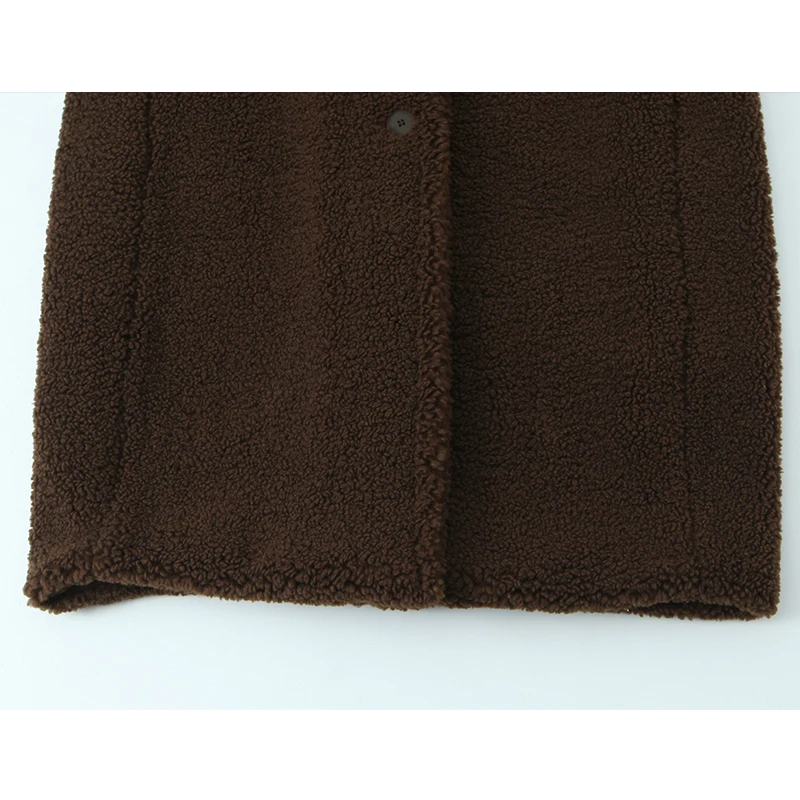 2025 Winter Women Fashion Faux Fleece Coat Woman Elegant Thick Warm Jacket Long Sleeve Overcoat Chic Casual New Outerwear ﻿ ﻿