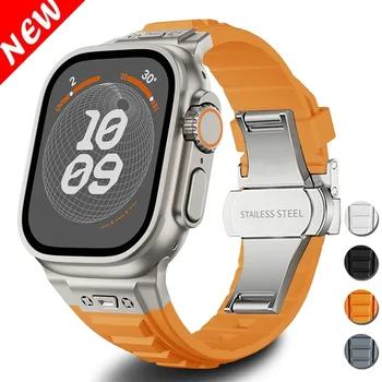 Orange Silicone Sport Band for Apple Watch 10 1