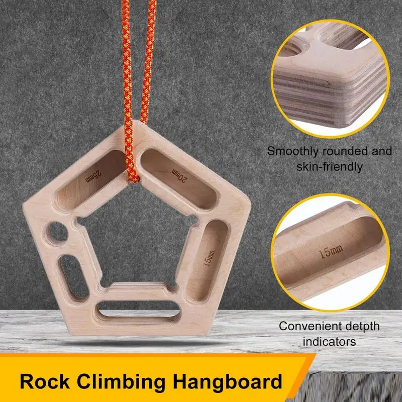 Climbing Holds Pull-Up Board Hangboard for Rock Climbing