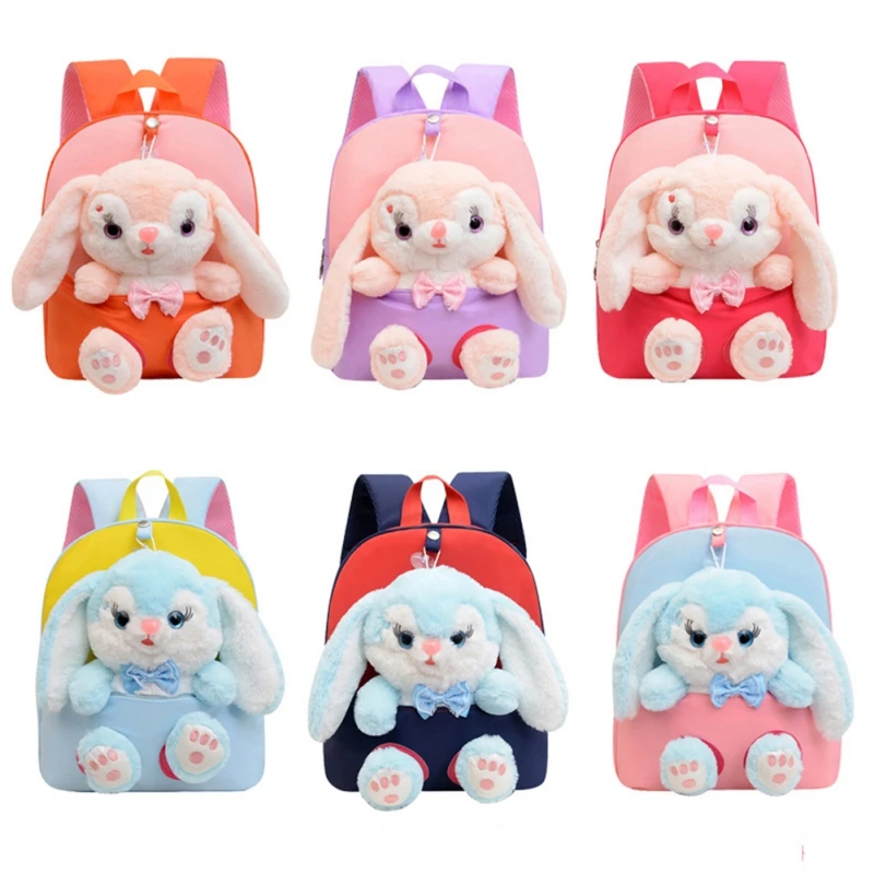 Personalised Plush Unico rn Stuffed Animals Backpack with Removable Stuffed Plush Toy Animals Backpack for Girls 6