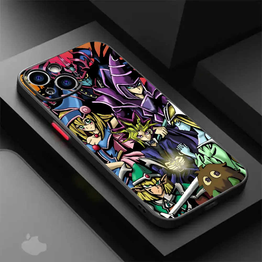 thumbnail image 1 of ¡Yu-gi-oh! Funda de teléfono de Anime para iPhone 15, 14, 13, 12, 11, Mini Pro Max, X, XR, XSMax, 7, 8 Plus, cubierta trasera transparente mate, 1 of 5