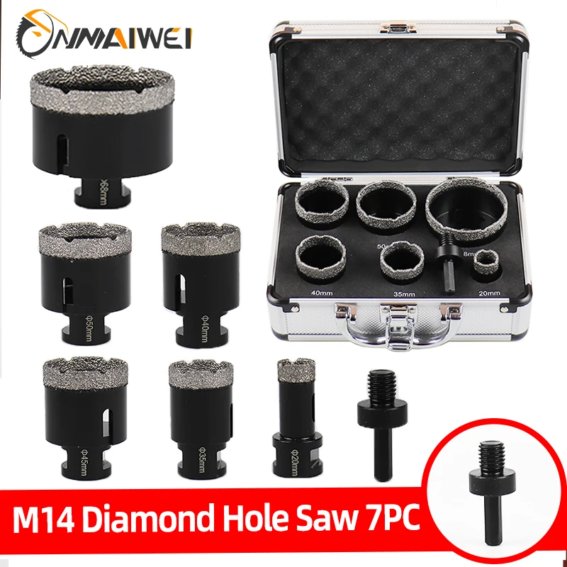 M14 Diamond Drilling Core Bit Porcelain Tile Drill Ceramic Tile Hole Saw Thread Dry Vacuum