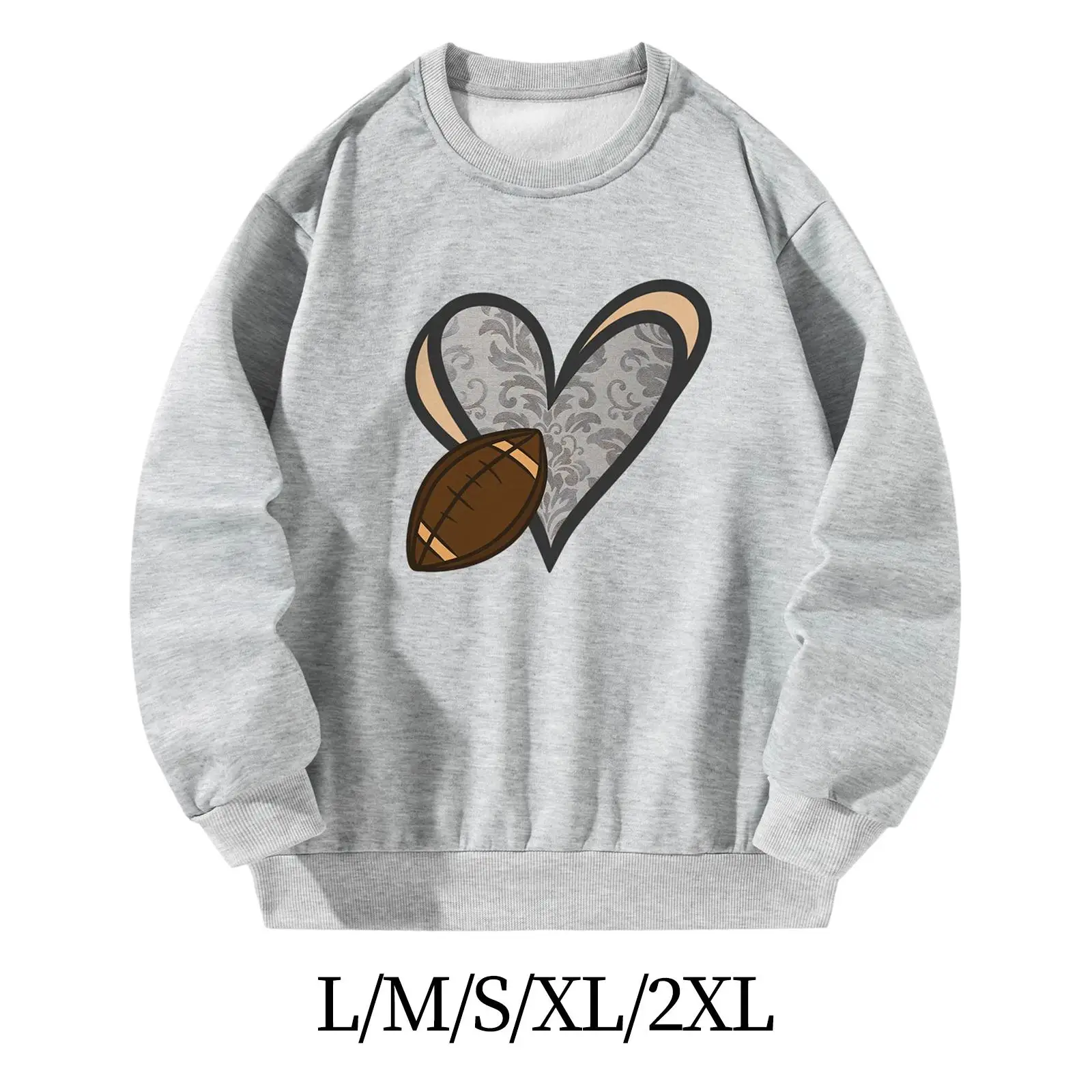 

Long Sleeve Sweatshirt Autumn Casual Comfy Love for Daily Wear Travel Work