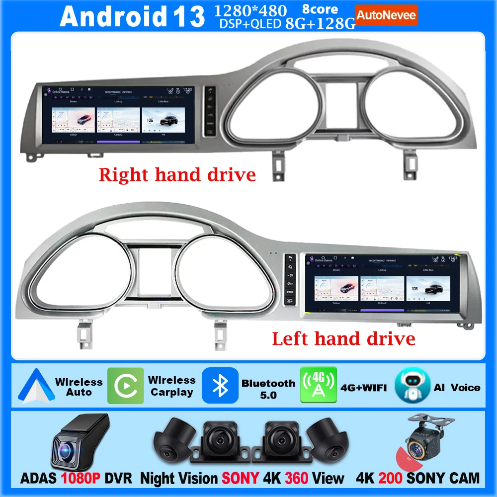 Автомобильный радиоприемник Android CarPlay для AUDI Q7 4L 2005-2015, головное устройство, мультимедийный плеер, навигация, телефон, Wi-Fi, Bluetooth, сенсорный экран