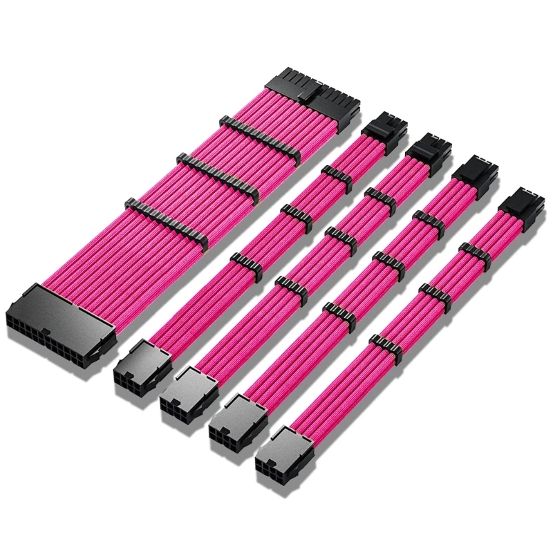  ̺ PSU Extension Cable30CM Sleeved 24-PIN 6+2-PIN 4+4-PIN