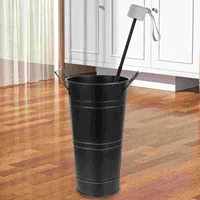Leakproof Vintage Iron Flower Bucket Rustic Metal Plant Pot Vase for Home Office Decor Dried Flower Arrangement Retro Style 2