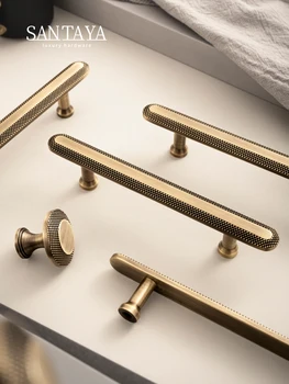 Knurled Brass Cabinet Handles 1