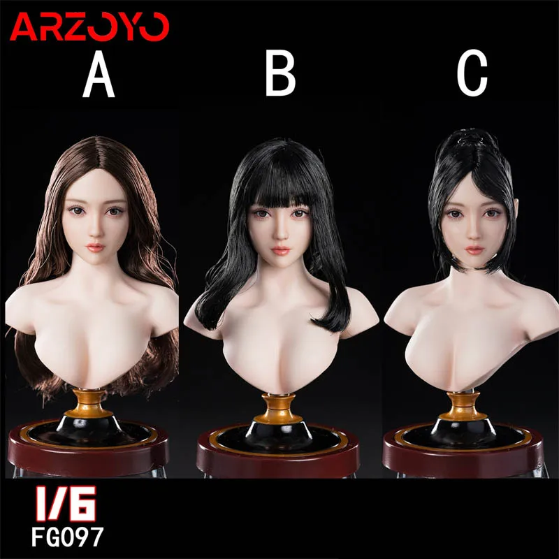

Q4 2023 Fire Girl Toys FG097 1/6 Scale Asian Girl Head Sculpt Carving Model Fit 12-inch Female Soldier White Action Figure Body