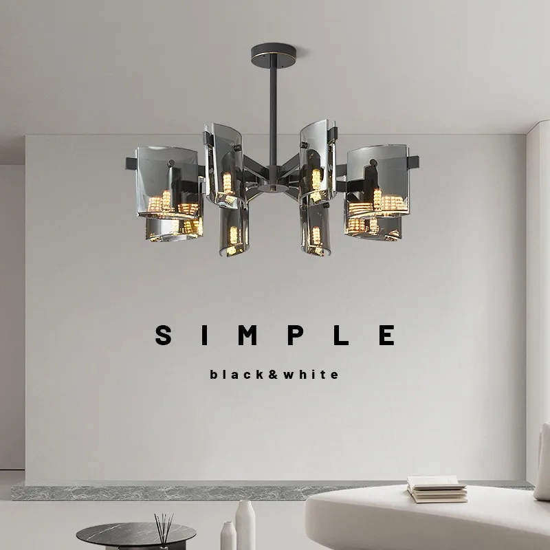 All copper living room chandelier Italian minimalist master light modern simple luxury high-end bed dining  lamps
