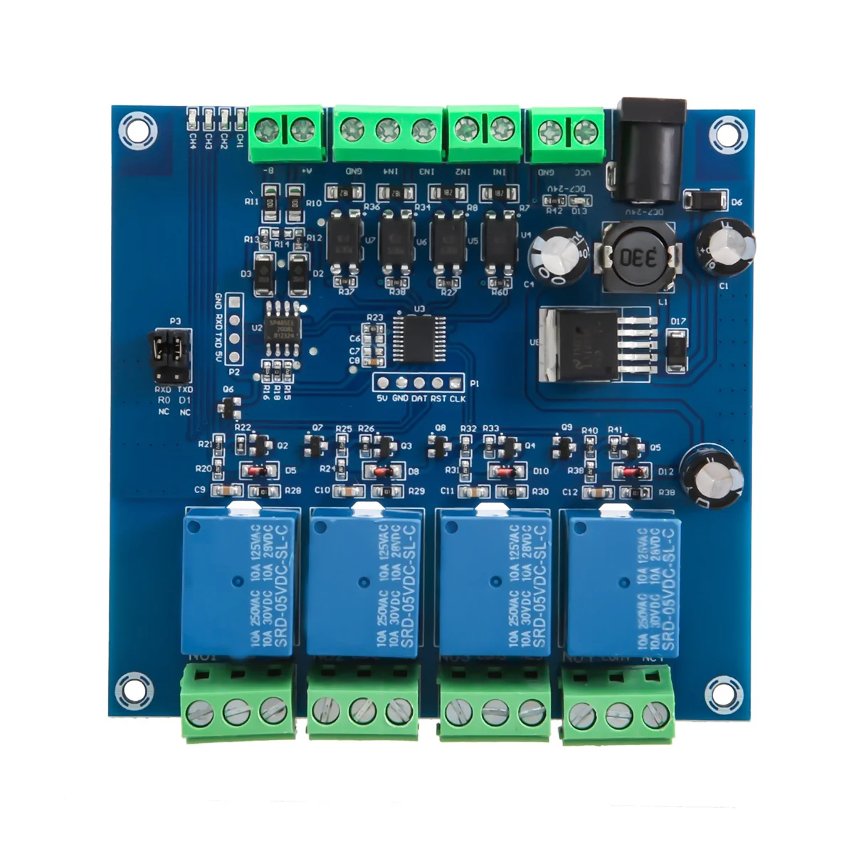 

Четырехсторонний релейный модуль Modbus RTU 7-24 В, релейный модуль коммутатора RS485/TTL, вход и выход с защитой от обратного хода