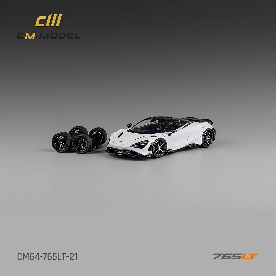 CM Model 1/64 765LT carbon cap tail supercar model * Two sets of wheels * In stock 3