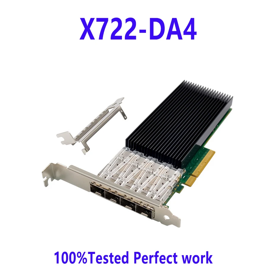X722-DA4 Pcie X8 10Gbe 서버 광 네트워크 카드, 10G SFP + 서버 광섬유 IWARP RDMA 네트워크 카드, ST7329