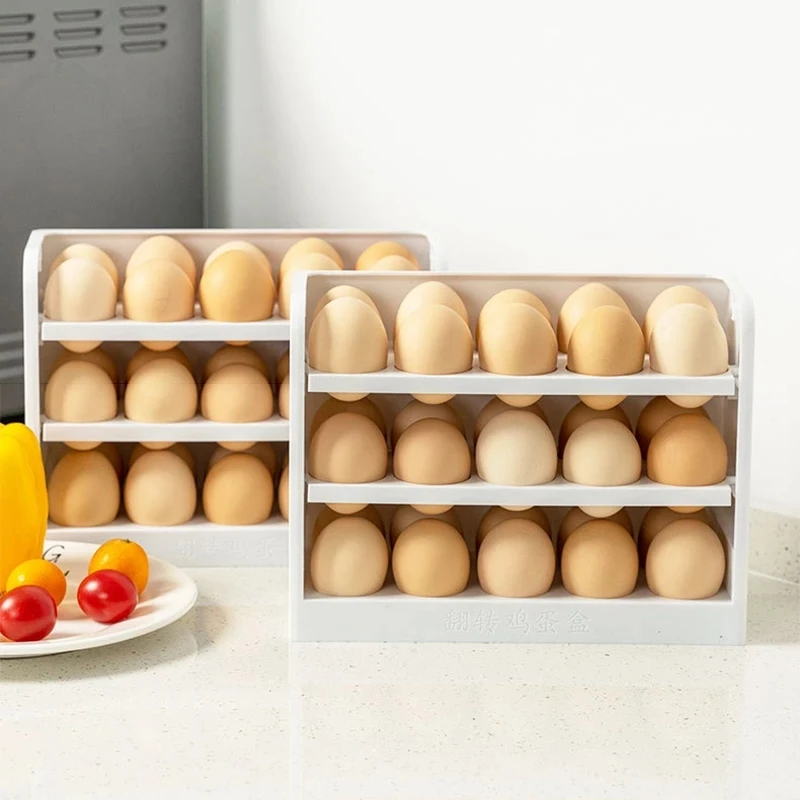 Boite a Oeuf,Tiroir Boite Oeufs Rangement Frigo,Panier Oeuf cuisine  Plastique,Empilable Egg Distributeur Box