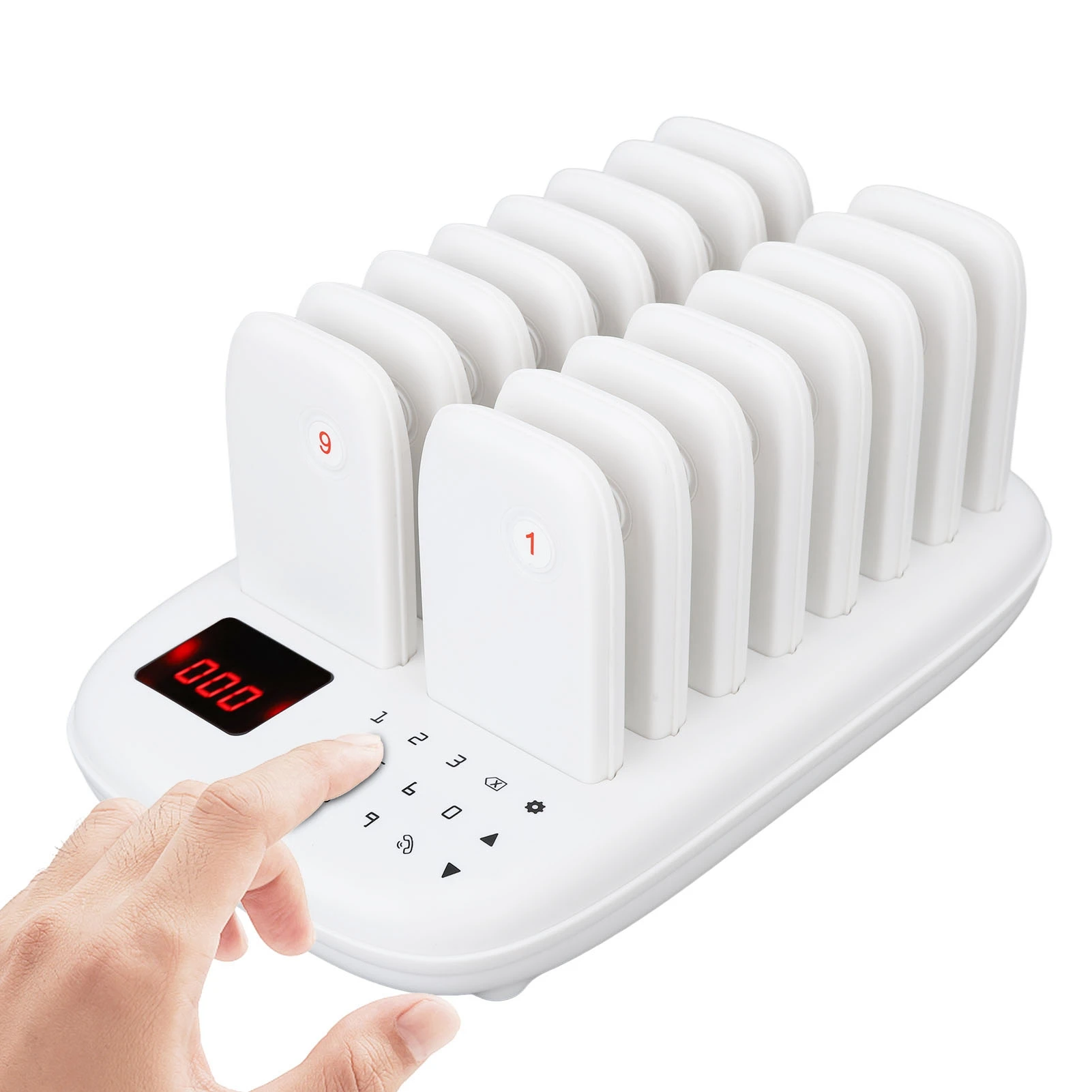 HL-668 Restaurant Pager Wireless Calling System 16 Pagers for Restaurant Coffee Shop Queuing System