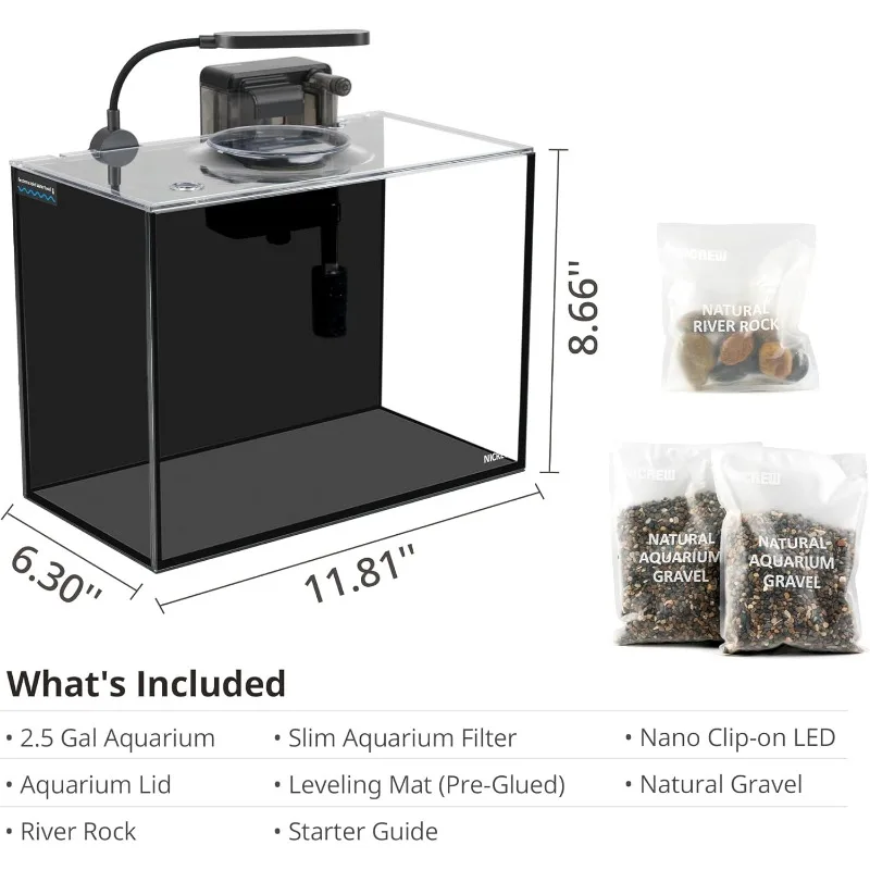 Rimless Nano Aquarium Kit 6