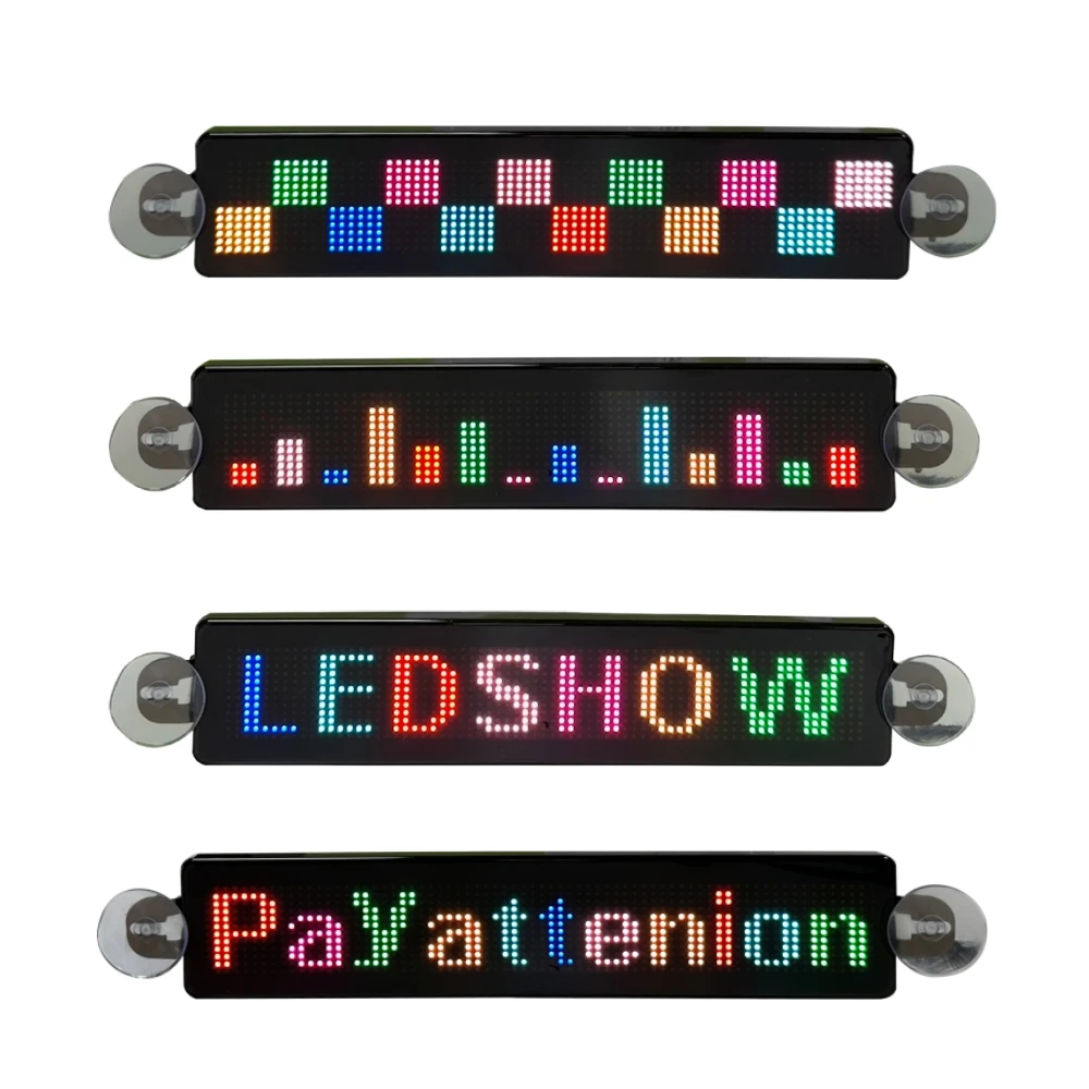 최신 자동차 후면 창 LED 스크린 디스플레이, 미니 자동차 디스플레이 화면, 차량용 광고 LED 스크린