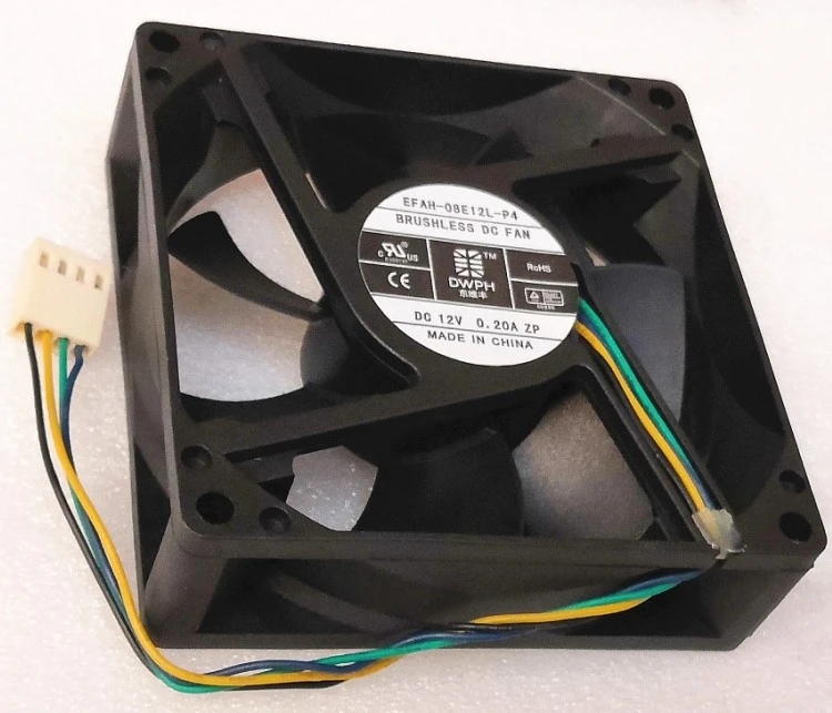 

EFAH-08E12L-P4 New DWPH 8025 8CM 80mm PWM Cooling Fan 4-wire Hydraulic Speed Control Silent 12V 0.20A
