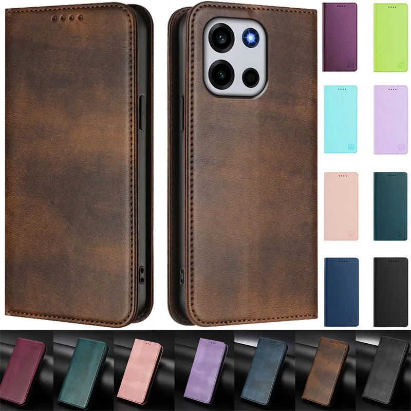 Premium Magnetic Leather Wallet Stand Case - Turbo 6 Edition