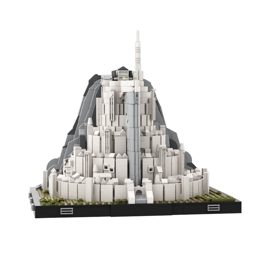Moc Mine Tirith Building Blocks Film Anelli Tower Guard Model Gondor City Sets Toys Mattoni Fai Da Te Regalo Bambini Adulti Mine