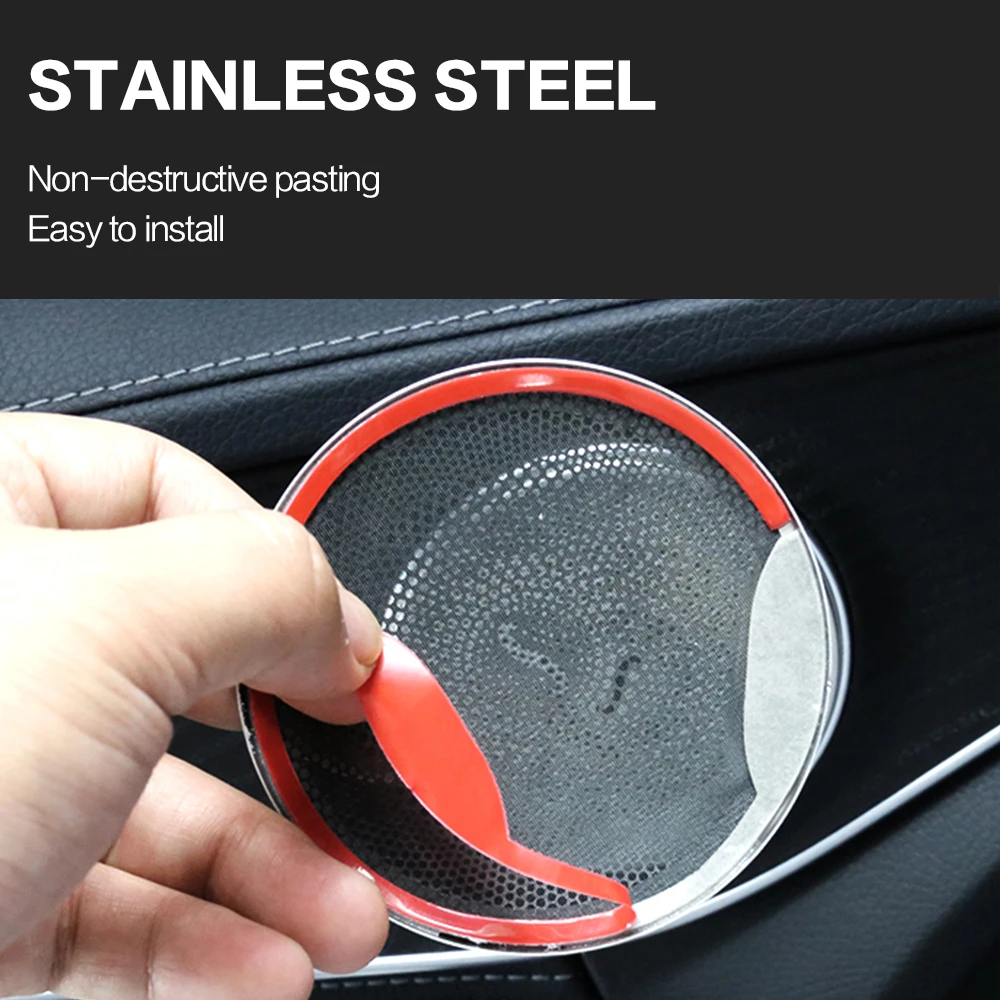 Car Door Audio Cover 4PCS For Mercedes Benz W213 W205 X253 E C GLC Class