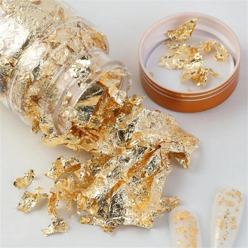 Nail Art Tin Foil Paper Ins Color Oro Pezzi Interi Spice Girl Style Gold Silver Foil Paper Decorazioni Per Unghie Accessori