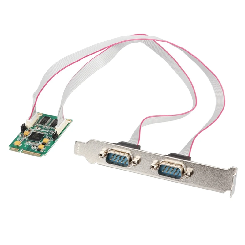 

Mini Pcie на Rs232, 2 порта Db9 Com, полуразмерный последовательный порт Mini PCI Express, карта промышленного контроллера EXAR 17V352