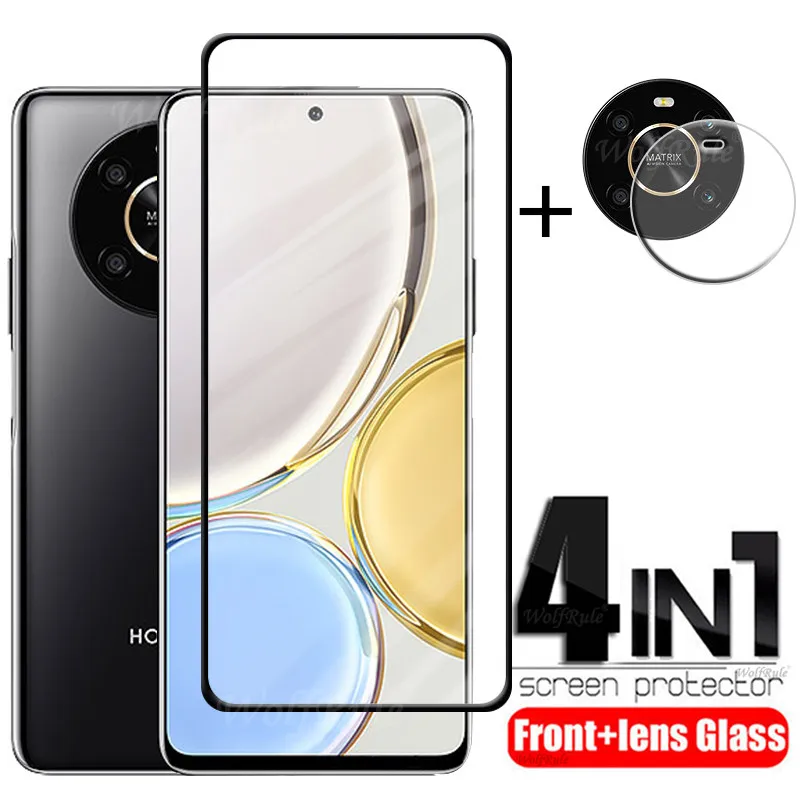 4-In-1 Per Huawei Honor X9 Vetro Per Honor X9 Vetro Temperato 9H Protezione Dello Schermo Completa Per Honor X 9 X9 X8 Vetro Dell'Obiettivo