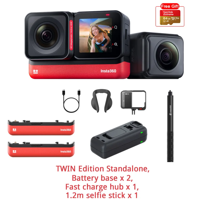 Insta360 ONE R ツイン版   1 of 2 Amazon.com : insta360 ONE R Twin Edition – 4K Action Camera