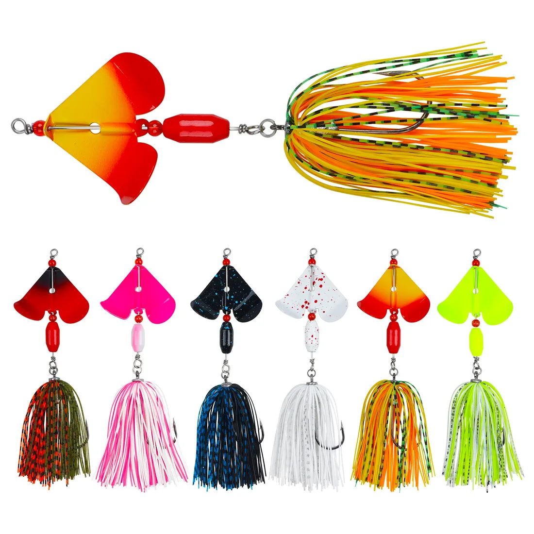 6/12PCS Buzz baits fishing lures 19g Spinnerbait Topwater Bass Lure  Buzzbait Spinner bait Jigs for Trout Pike Fishing Tackle