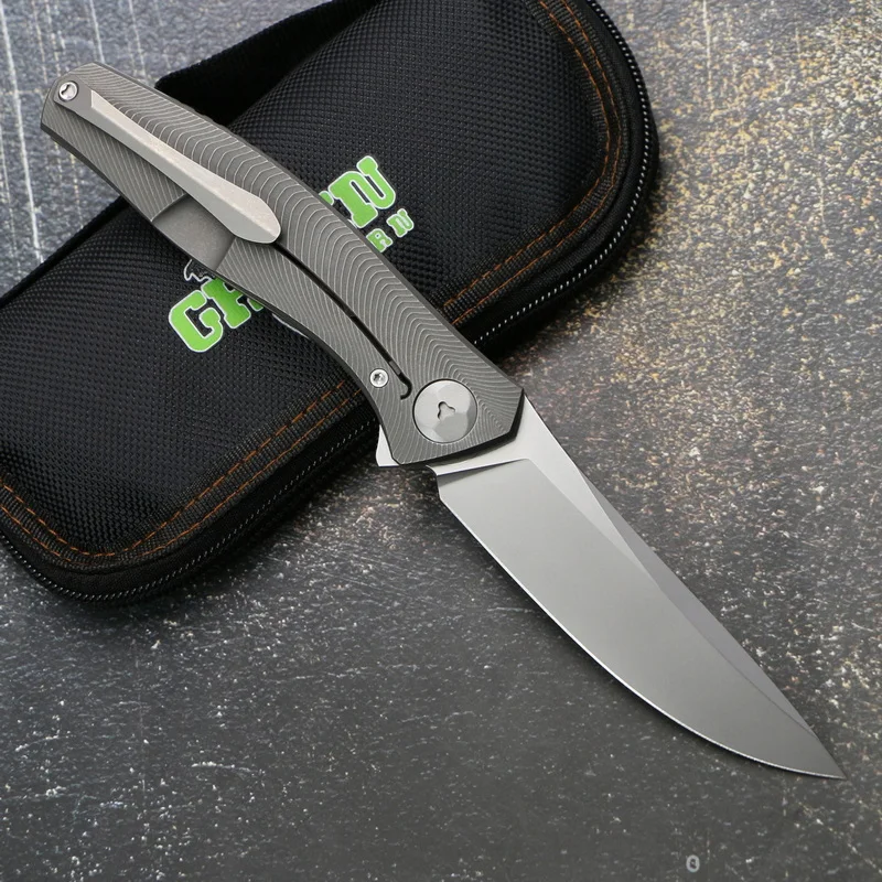 Green Thorn BIo# Folding Knife VG10 Blade TC4 titanium Camping