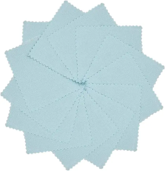 50 Stück 8 x 8 cm einzeln verpacktes Sterling-Silber-Schmuck-Halsketten, glänzende Werkzeuge, Reinigung, weiches Tuch, Polieren, Wischtuch – Detail 1