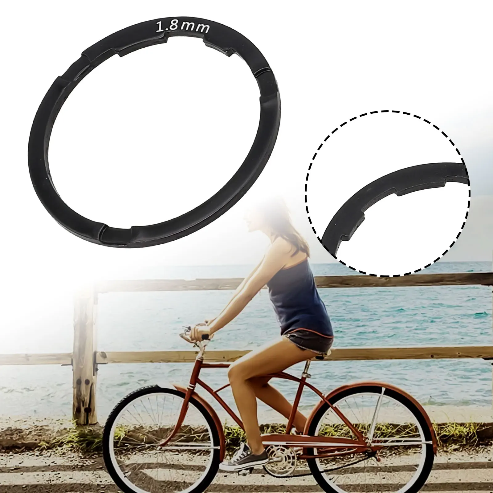 1 pc 1,8 bis 2mm Fahrrad Freehub Spacer Rennrad Tretlager Schwungrad Kassetten scheibe Rennrad Freehub Waschmaschine Ersatz – Detail 1