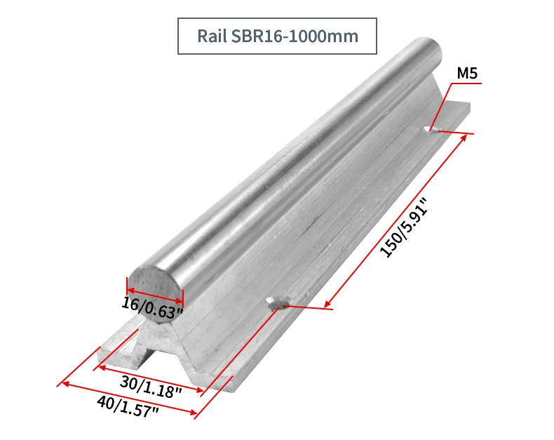 Linearführungsschiene TBR16 TBR20 TBR25 TBR30 Länge 1200-2500 mm Unterstützung Linearschiene Wellenstange für CNC-3D-Druckerteile Little Noise – Detail 8