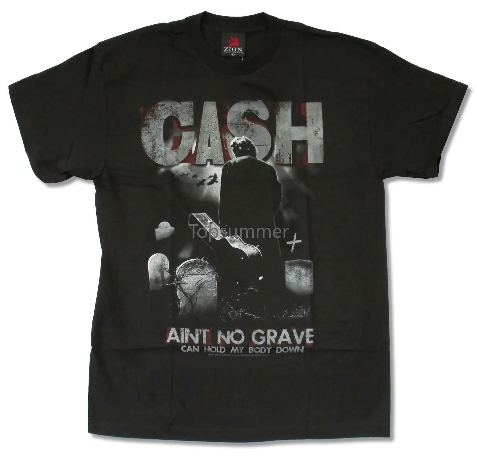 

Johnny Cash Ain'T No Grave Black T-Shirt New Adult Cemetery Music