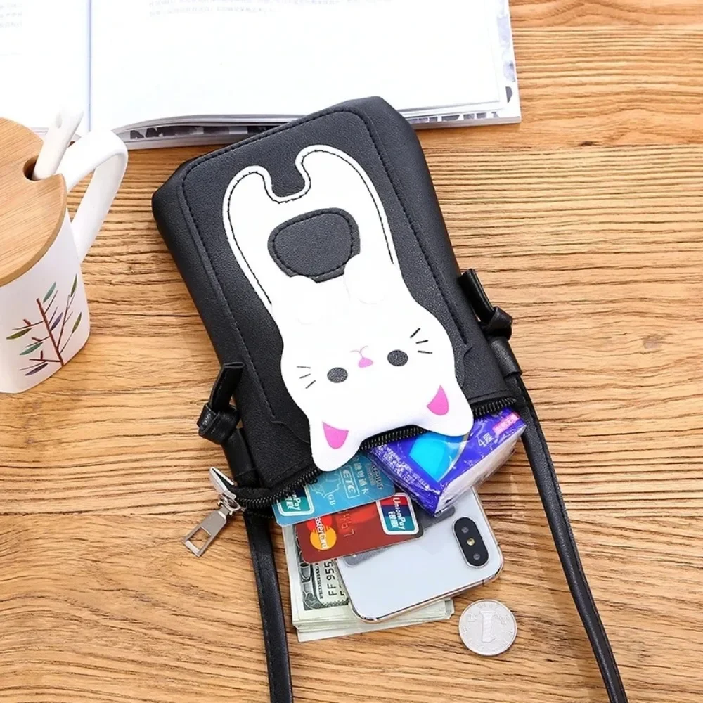 Bags for Women New Lovely Cat Cartoon Shoulder Bag Fashion Handbag Cellphone Bags Coin Purse Students Leather Crossbody Bag
