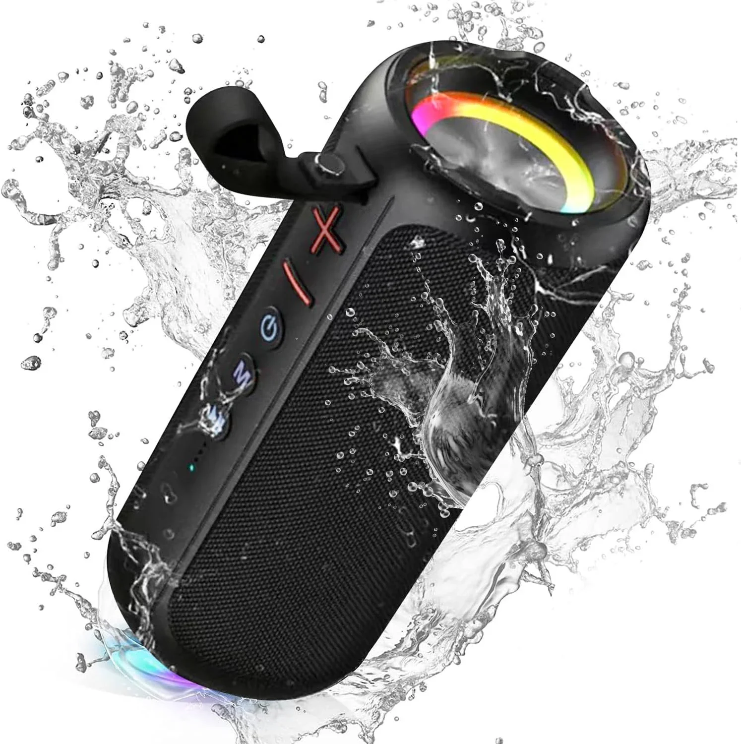 Wireless Portable Speaker with Loud Stereo Sound And Colorful RGB Lights Bluetooth 5.3 for Outdoor Home Party Gift Ideas