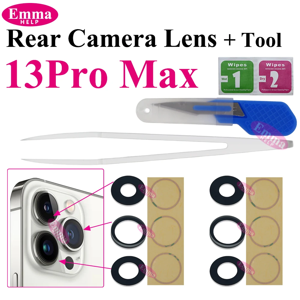 Back Camera Glass Replacement Kit - 2-Pack