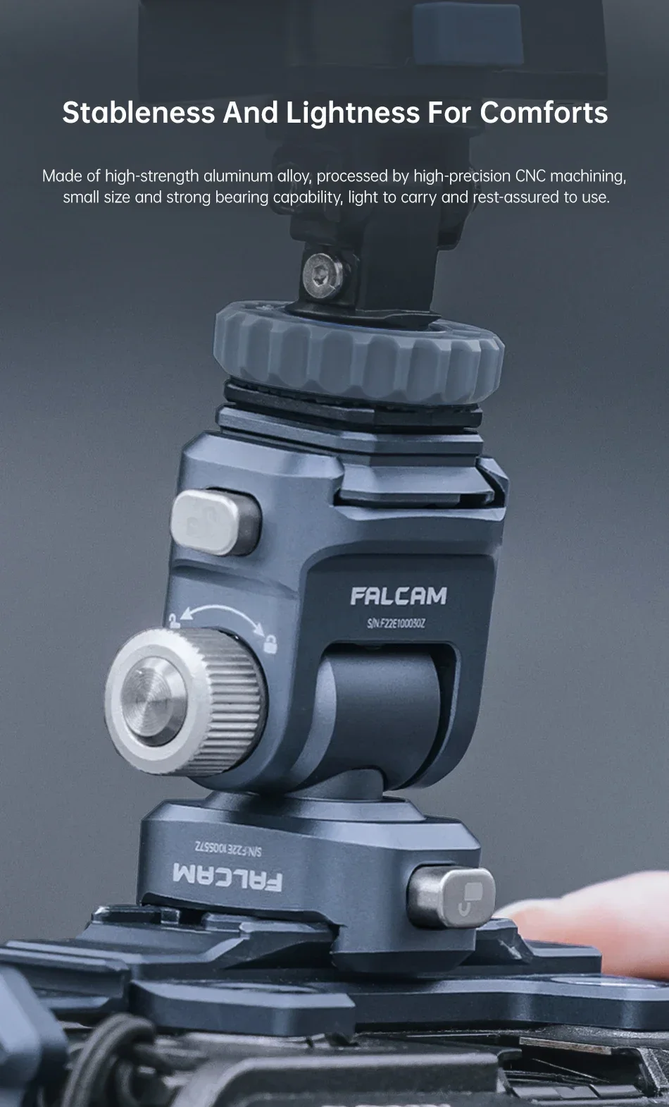 Falcam F22 2543 Quick Release Tilt Head with Dual Quick Release Plates for DSLR