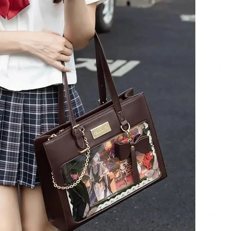 HAEX Sweet Women Ita Bags Fashion 2024 New Designer Harajuku Lolita Girls DIY Shoulder Bags Subculture Badge Bolso Mujer