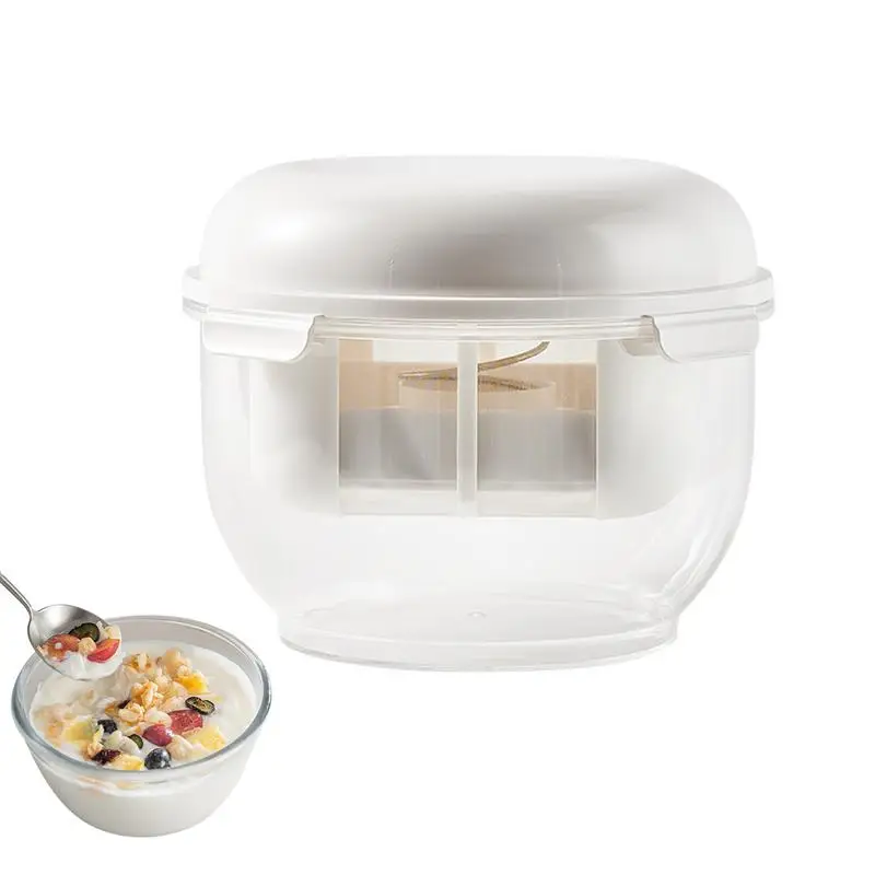 

Transparent Reusable Yogurt Whey Separator DIY Yogurt Filter Nut Milk Container Cheese Strainer Detachable for Juicing Soy Milk